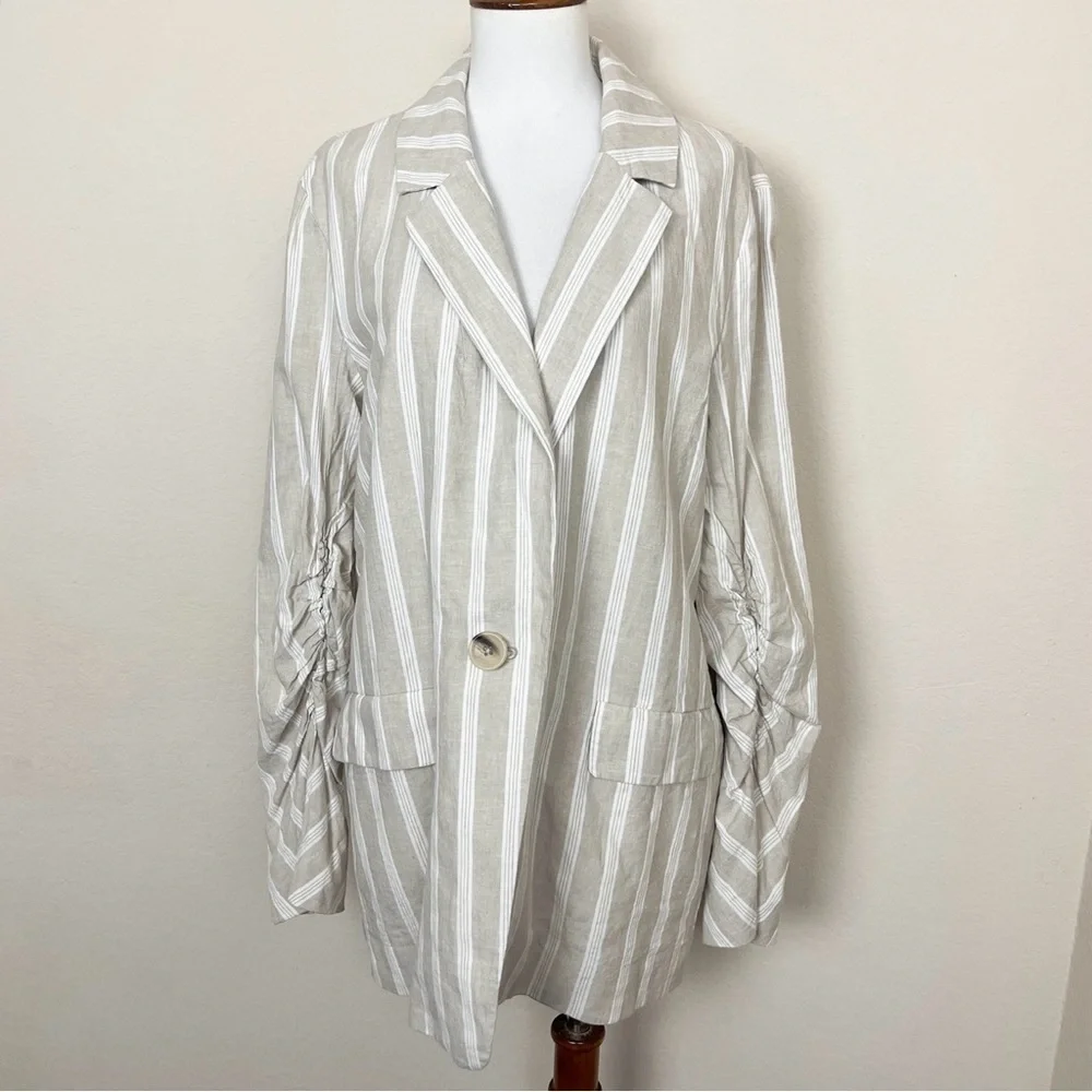 FREE PEOPLE‎ Fern Blazer in Dusty Beige Size Small